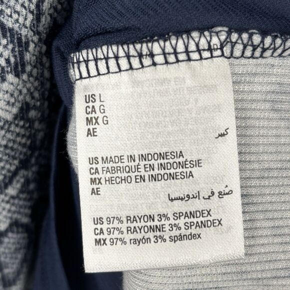 International Concepts Blouse Womens Large Blue Stretch Snakeskin Pattern V-neck - Picture 6 of 9